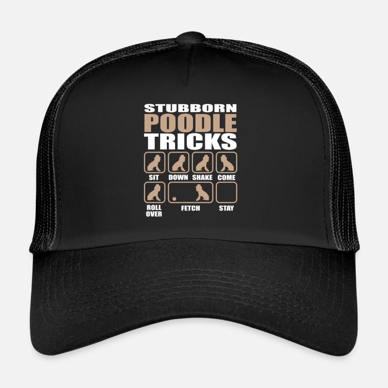 Conception astucieuse de caniche tenace - Casquette trucker  - noir/noir