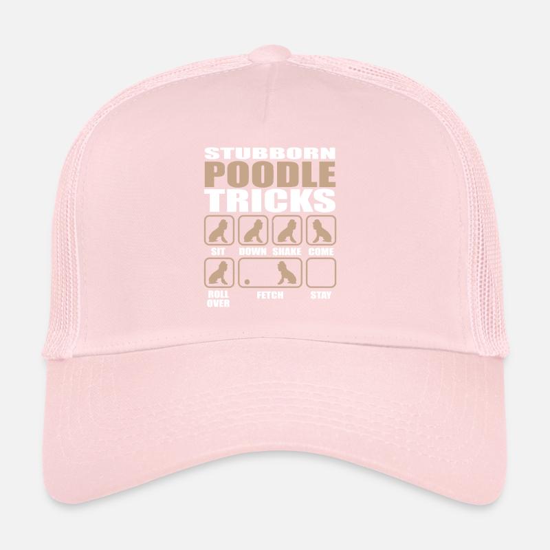 Stubborn Poodle Tricks design Trucker Cap