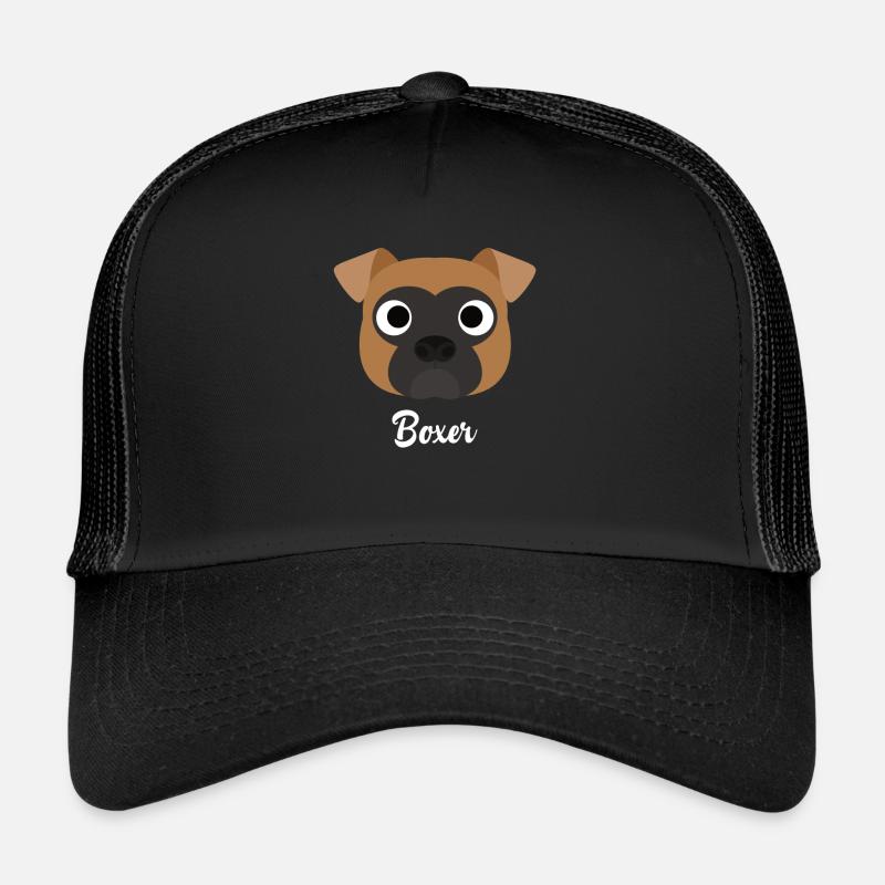 Boxer - Boxer Hund - Trucker Cap - Schwarz/Schwarz