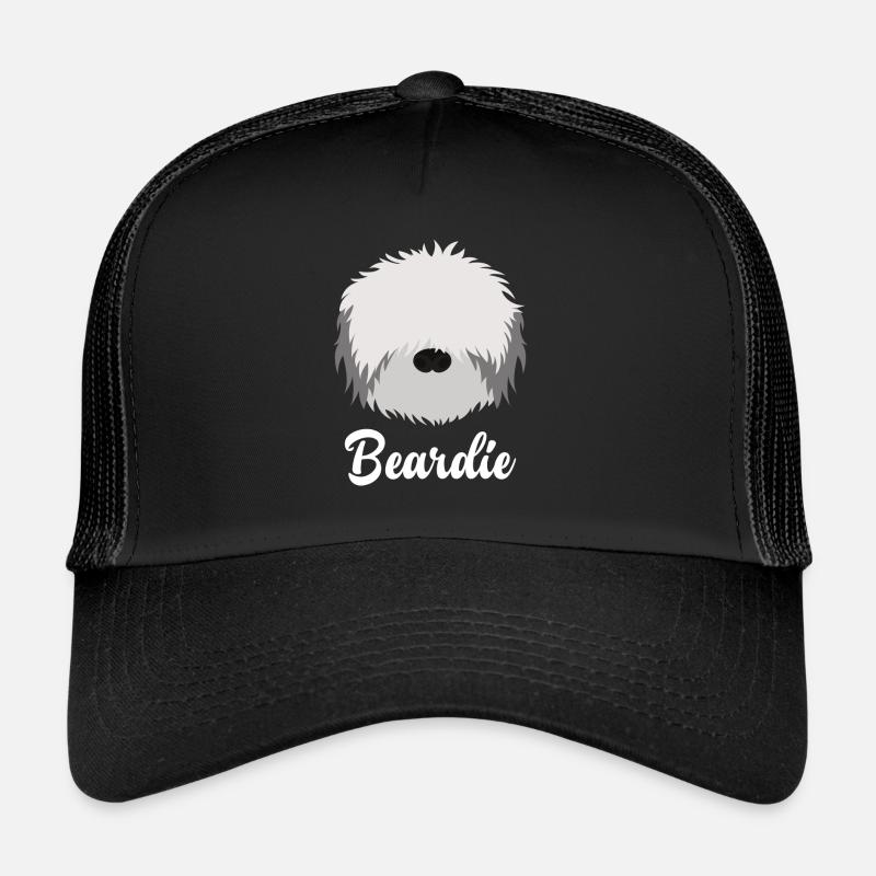 Beardie - Colley barbu - Casquette trucker  - noir/noir