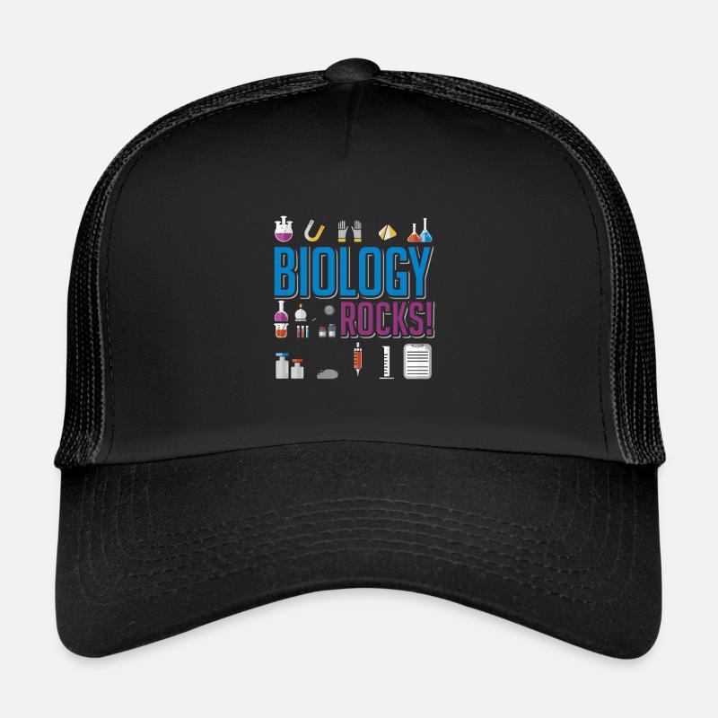 Biologie Rocks - Trucker Cap - Schwarz/Schwarz