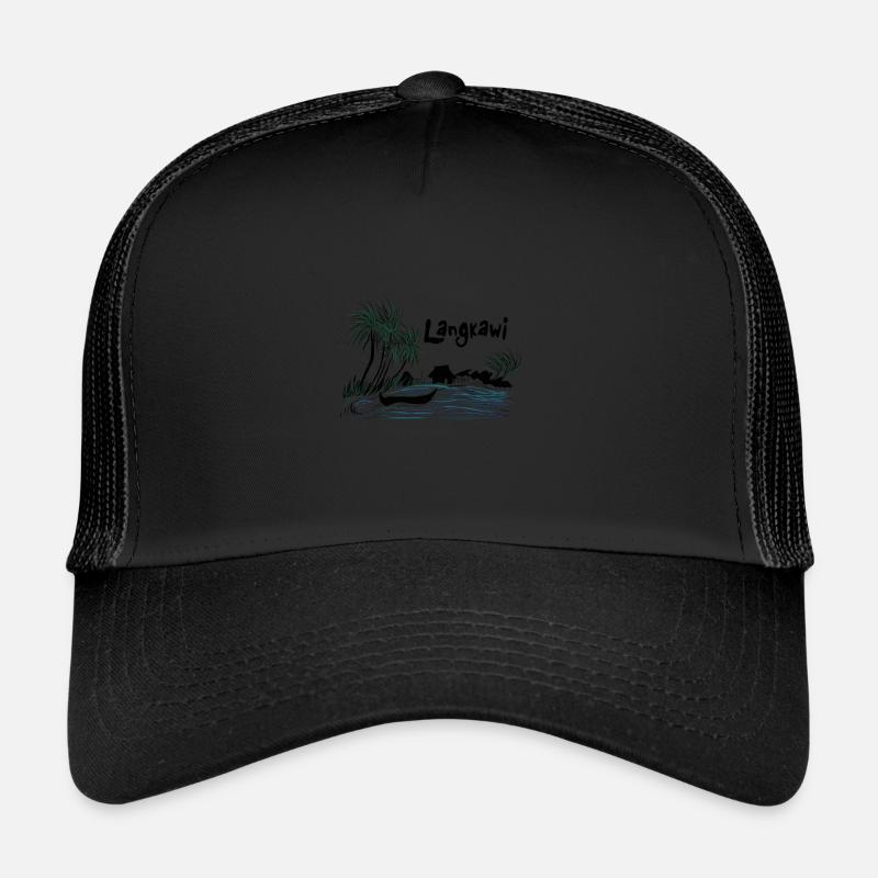 Pulau Langkawi Malaysia - Trucker Cap - Schwarz/Schwarz