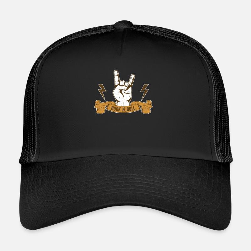 Rock and Roll - Trucker Cap - Schwarz/Schwarz