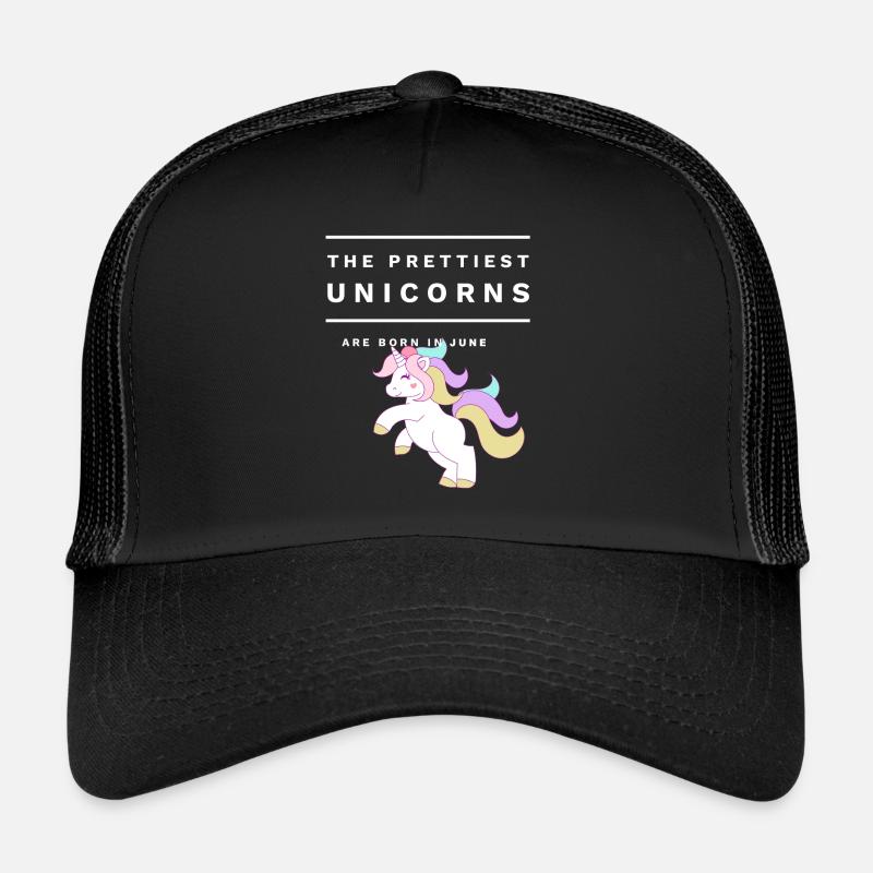 Die schönsten Einhörner geboren im Juni Geburtstag Trucker Cap