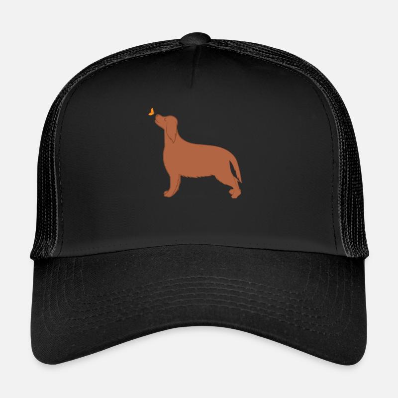 Irish Setter with Butterfly Irish Setter Holder - Trucker Cap - black/black