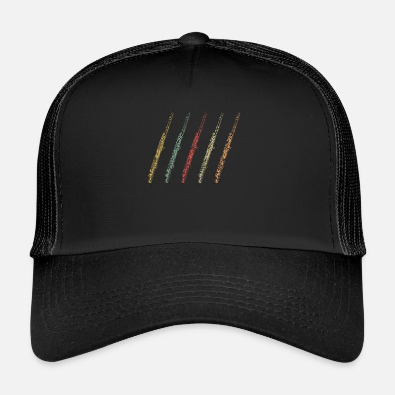 flûte - Casquette trucker  - noir/noir