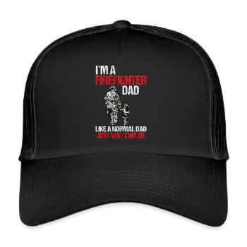 Fireman Dad Fireman Père Cadeau - Casquette trucker  - noir/noir - Devant