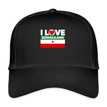 I love somaliland - Trucker Cap - Schwarz/Schwarz - Vorne