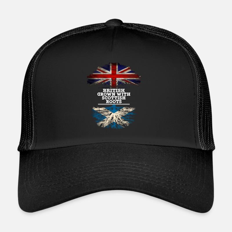 British Grown With Scottish Roots - Trucker Cap - black/black