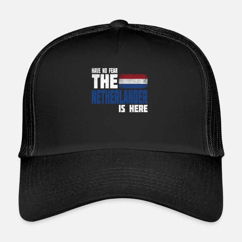 Crainte Respekt Pays-Bas Drapeau Cadeau Casquette trucker 