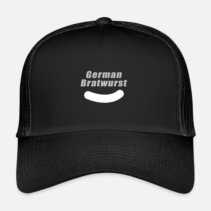 Deutsch Bratwurst - Trucker Cap - Schwarz/Schwarz