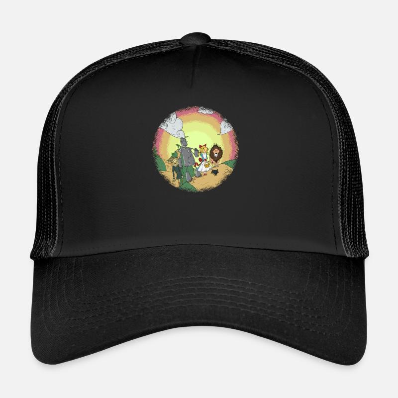 Zauberer von Oz Yellow Brick Road - Trucker Cap - Schwarz/Schwarz