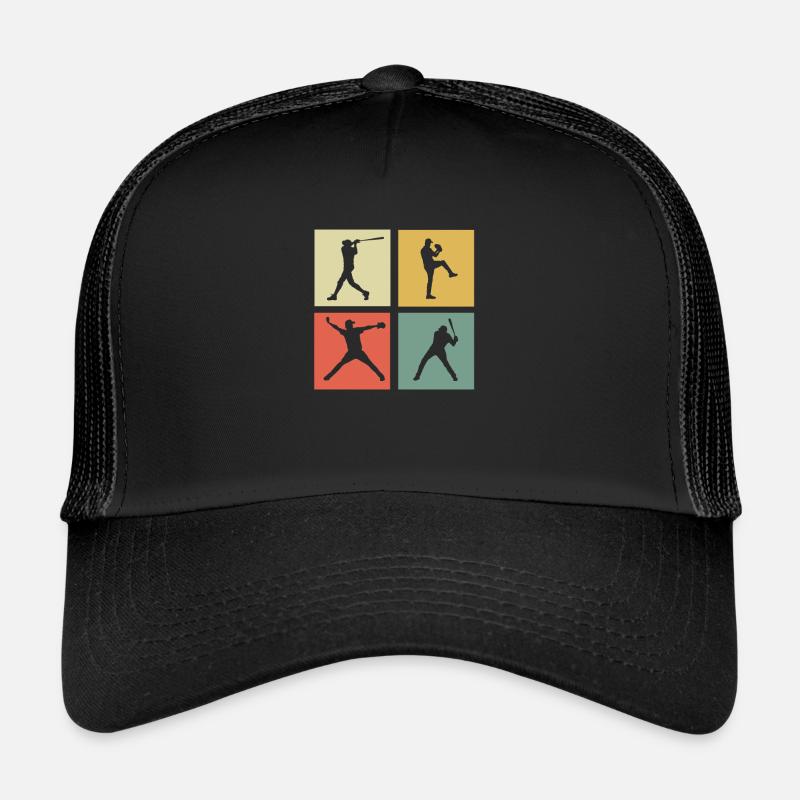 Baseball - Trucker Cap - Schwarz/Schwarz