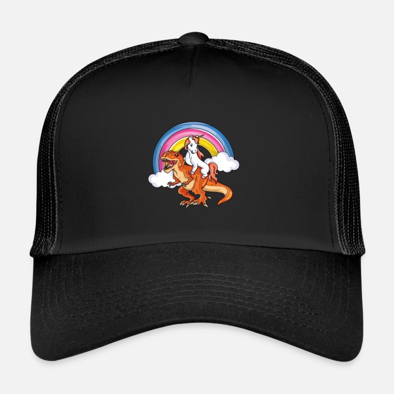 Einhorn T-Rex Dinosaurier Regenbogen Dino Geschenk Trucker Cap