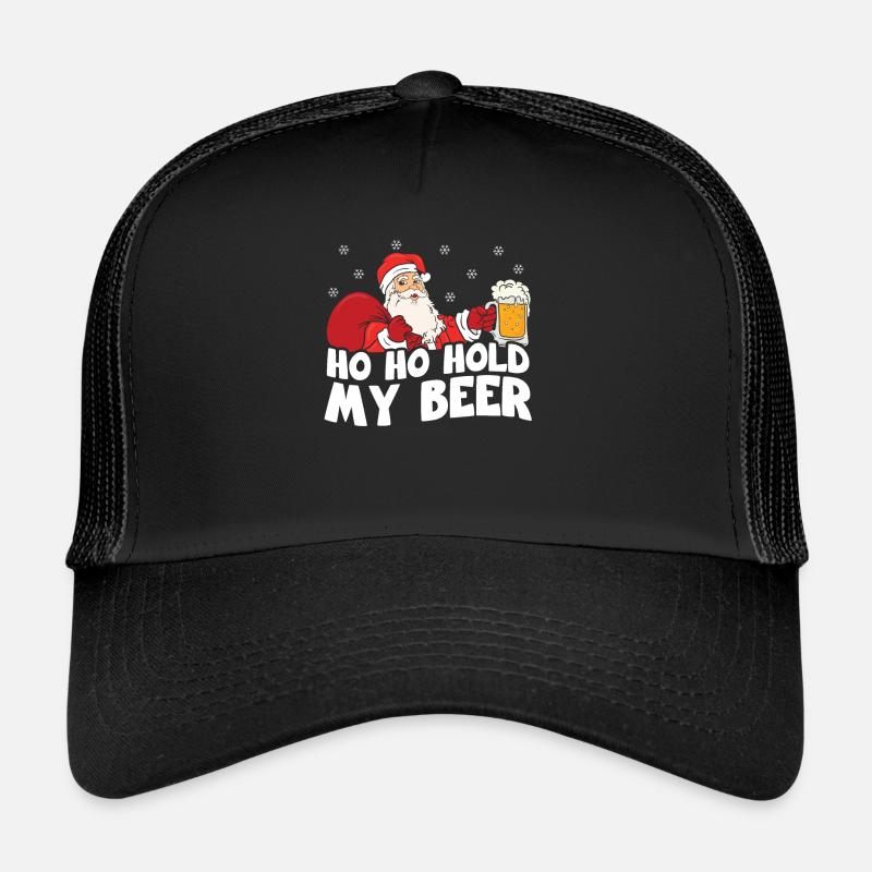 Weihnachtsmann Bier Geschenk Ho Ho Hold My Beer Trucker Cap
