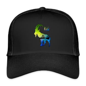 Kölner Dom Geißbock Hennes - Casquette trucker  - noir/noir - Devant