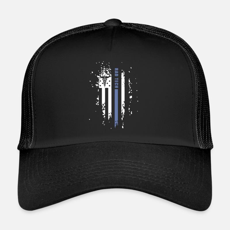 Radiology Tech American Blue Line Flagge Trucker Cap