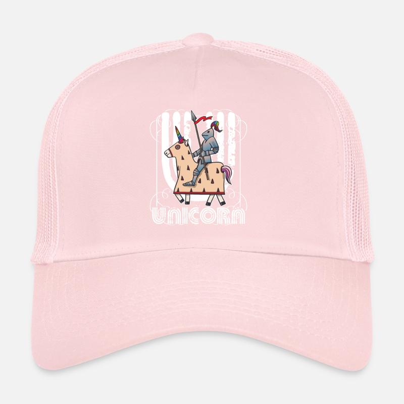 Warrior Riding Unicorn Mythical Creature Funny Trucker Cap