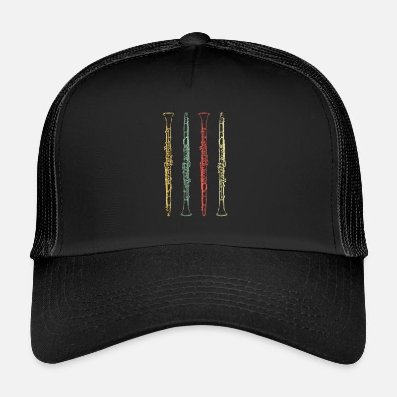 Klarinette Musik - Trucker Cap - Schwarz/Schwarz