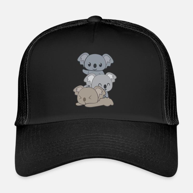 Koala Koala Bear Cadeau De Koalafan - Casquette trucker  - noir/noir