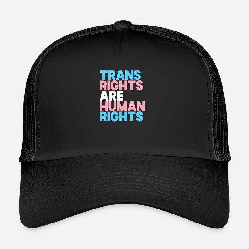 Trans Rights Are Human Rights - Trucker Cap - black/black