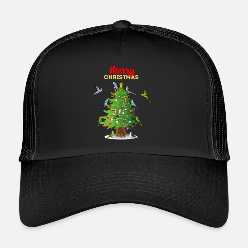 Budgie arbre de Noël cadeau de Noël Casquette trucker 