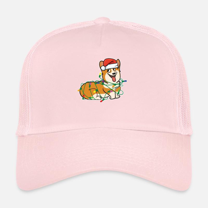 Corgi Dog String Lights Cadeau de Noël Casquette trucker 