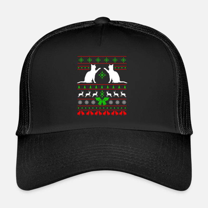 Chats de Noël chats chats Casquette trucker 