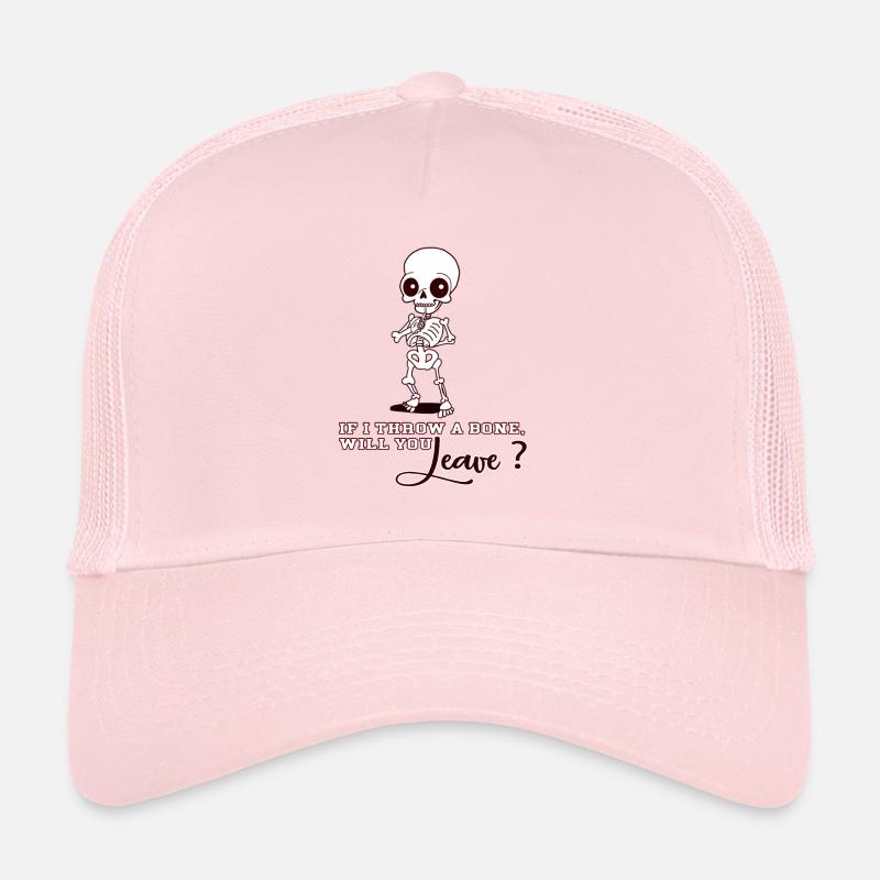 If I Throw a Bone Tshirt Eye catcher 💀 Gift idea Trucker Cap