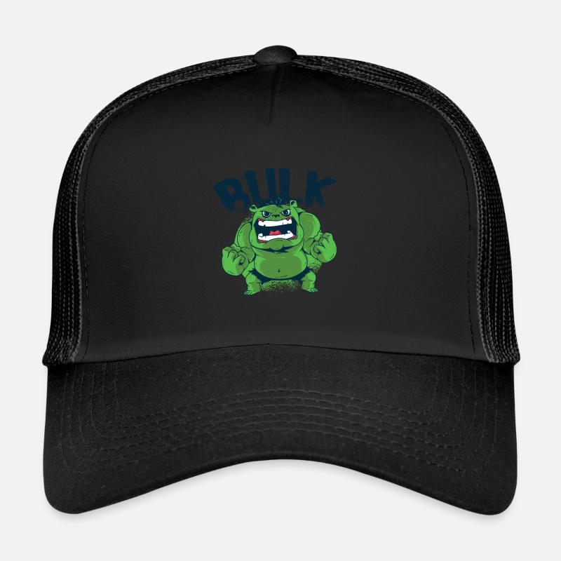 Bear bulk - Bärenmassen - Muskelkraft - Monster - Trucker Cap - Schwarz/Schwarz