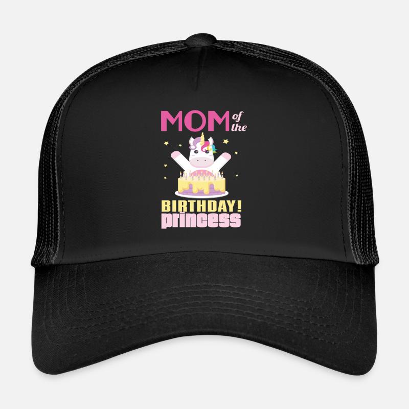 Maman de l'anniversaire princesse licorne Casquette trucker 