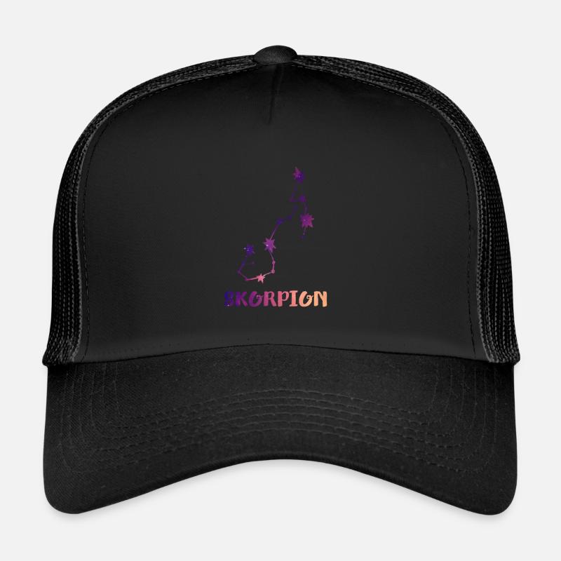 skorpion Sternbild - Trucker Cap - Schwarz/Schwarz