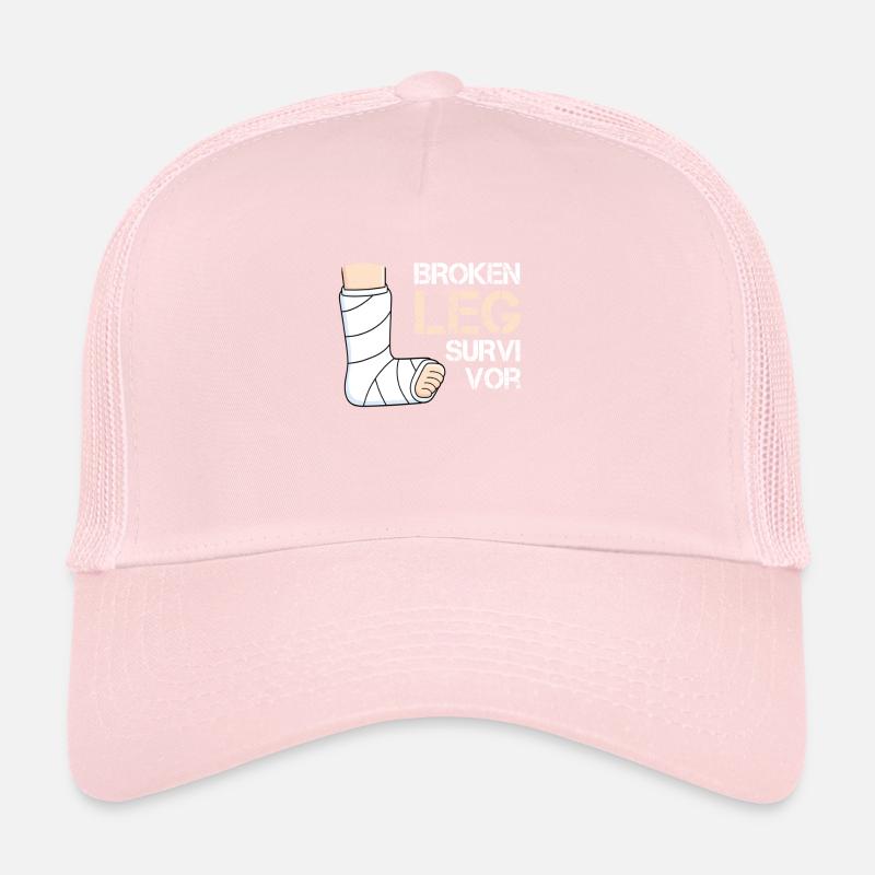 Foot leg survivor broken Funny bones Trucker Cap