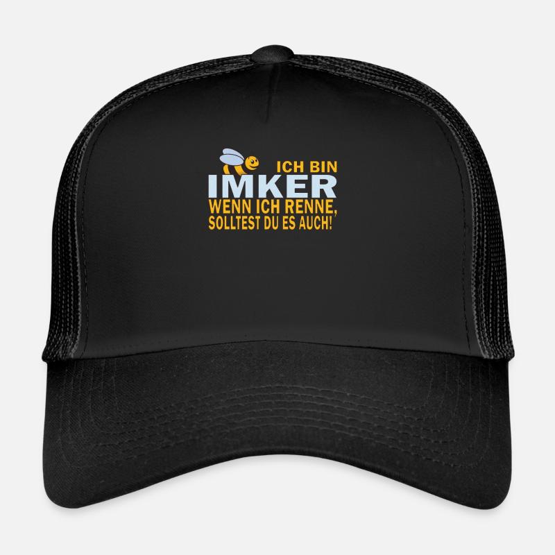 Ich Bin Imker Wenn Ich Renne Solltest Du Es Auch - - Trucker Cap - Schwarz/Schwarz