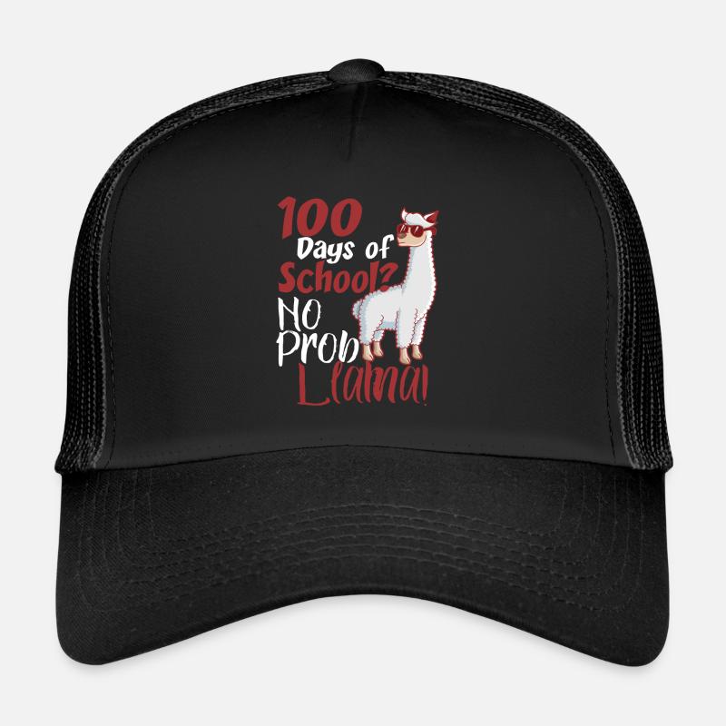 Heureux 100 jours d'école Prob Llama Funny Boys Casquette trucker 