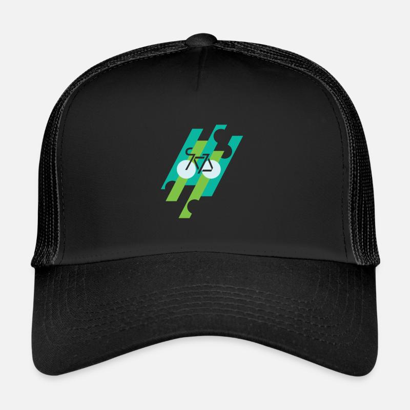 Vélo vélo de course logo bande verte Casquette trucker 