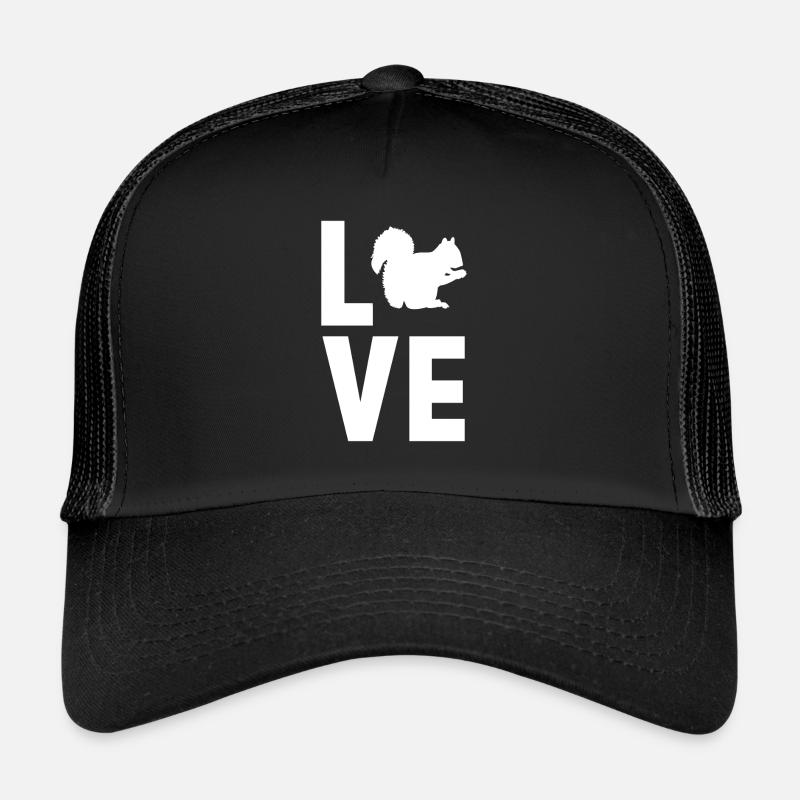 Eichhörnchen - Trucker Cap - Schwarz/Schwarz