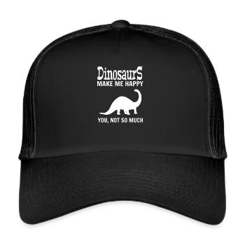 dinosaur - Trucker Cap - black/black - Front