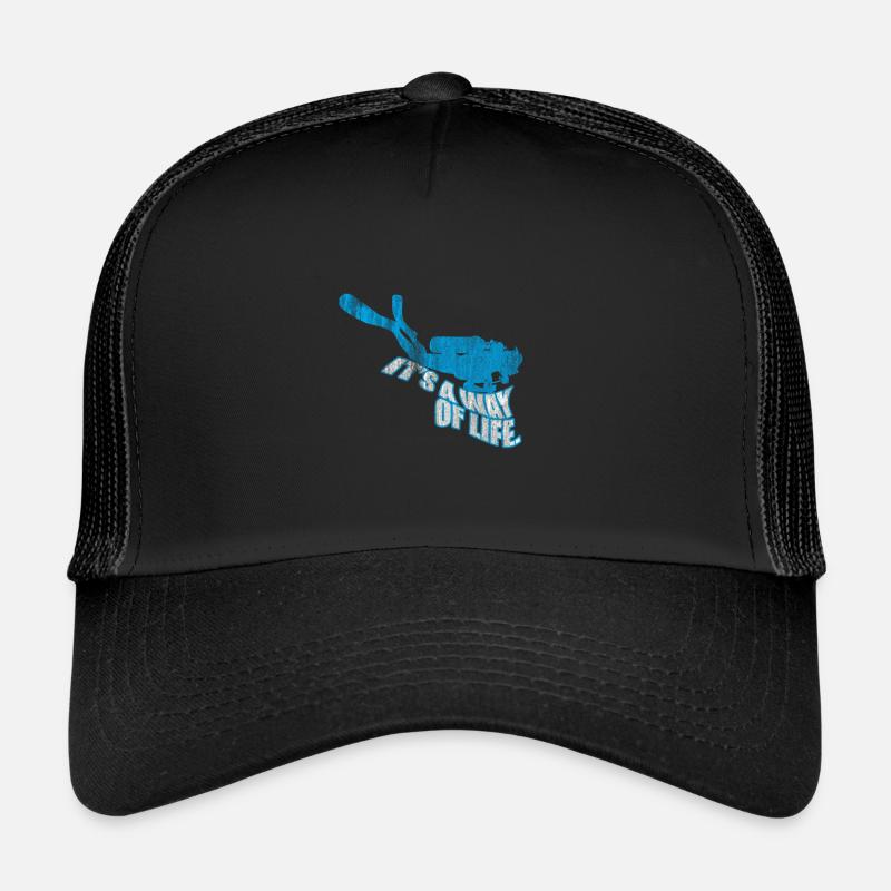 Plongeurs plongeurs - Casquette trucker - noir/noir