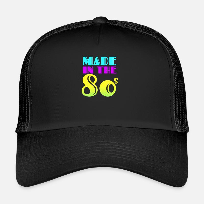 80er Jahre Synthwave Made In den 80er Jahren - Trucker Cap - Schwarz/Schwarz