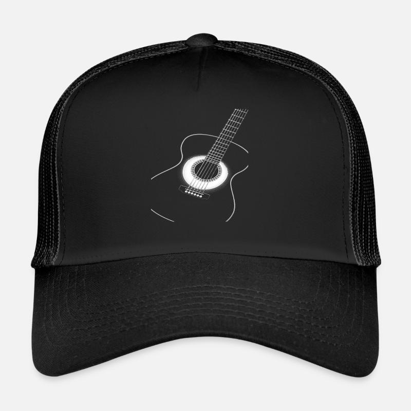 Akustik Gitarre - Trucker Cap - Schwarz/Schwarz