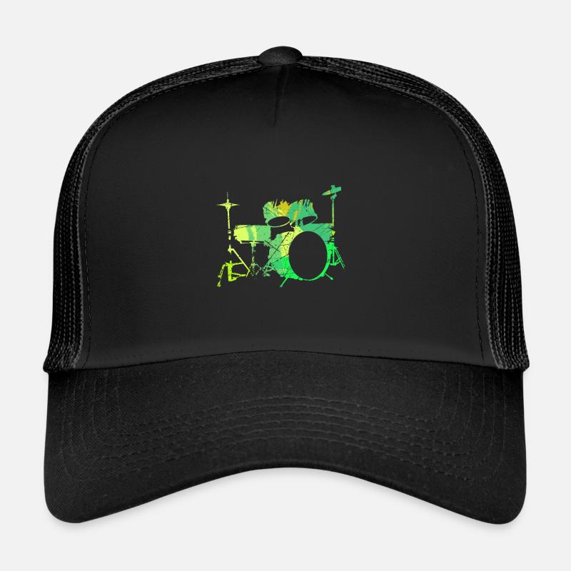 Schlagzeug Geschenk Schlagzeugspieler Percussion - Trucker Cap - Schwarz/Schwarz