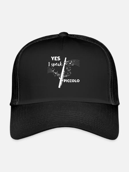Piccolo - Piccolo T-Shirt - Piccoloist - Sheet Music - Trucker Cap - black/black - Front
