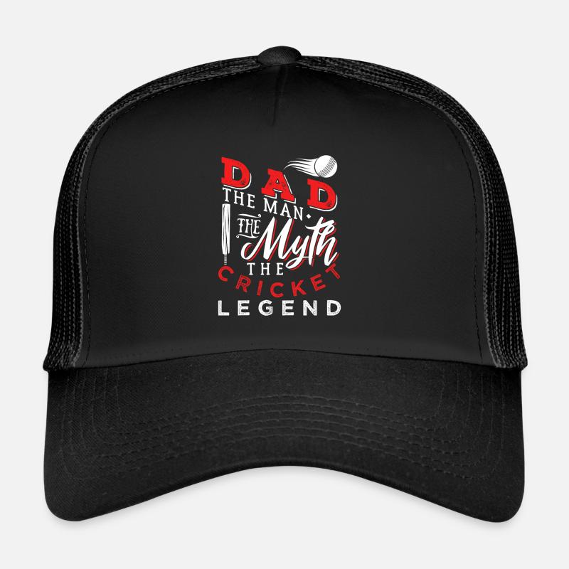 Dad The Man The Cricket Legend - Trucker Cap - black/black