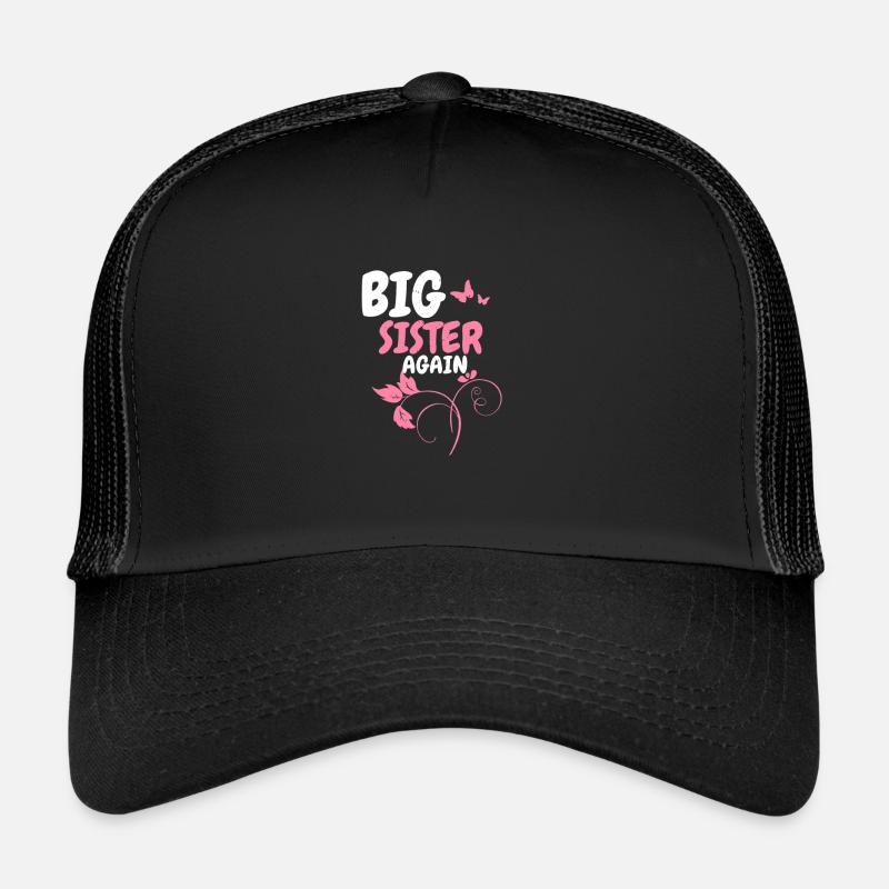 Große Schwester - Trucker Cap - Schwarz/Schwarz