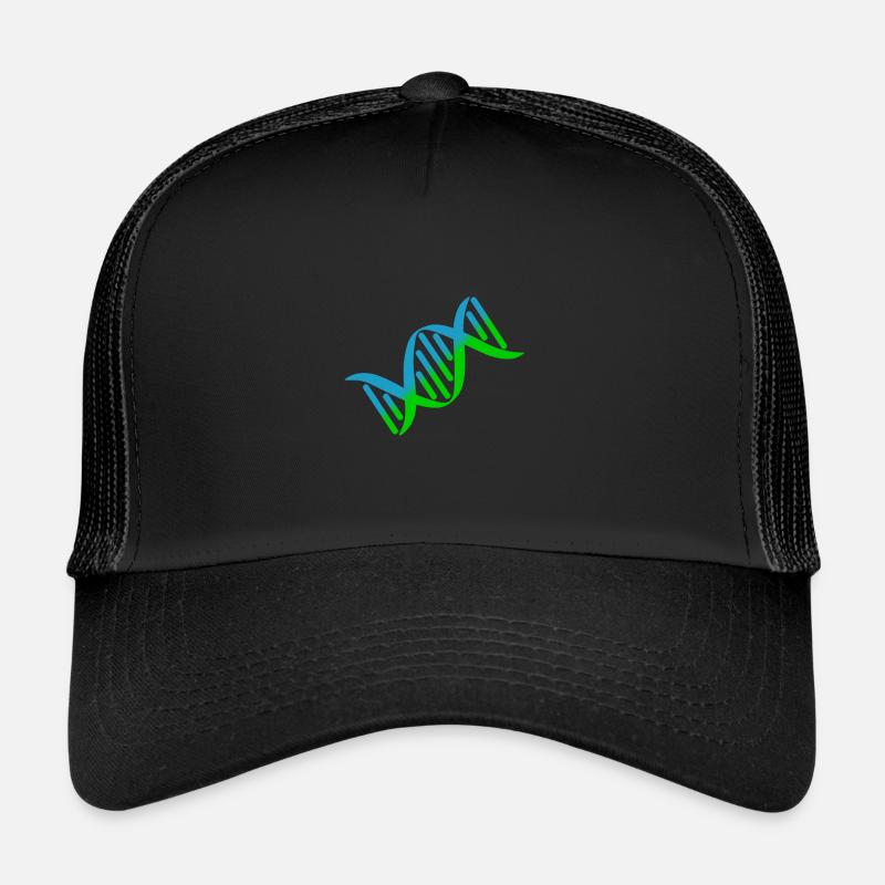 DNA DNA Strand Logo Coloré Vert Bleu Casquette trucker 
