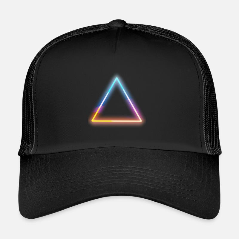 Modern luminous neon three corners - Trucker Cap - black/black