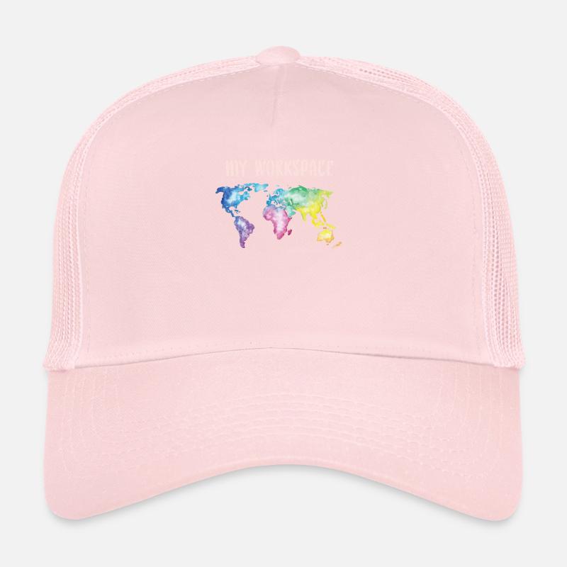 Monde carte globe Casquette trucker 