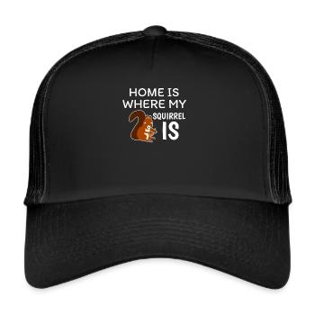 Eichhörnchen - Trucker Cap - Schwarz/Schwarz - Vorne