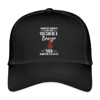 Biber - Trucker Cap - Schwarz/Schwarz - Vorne